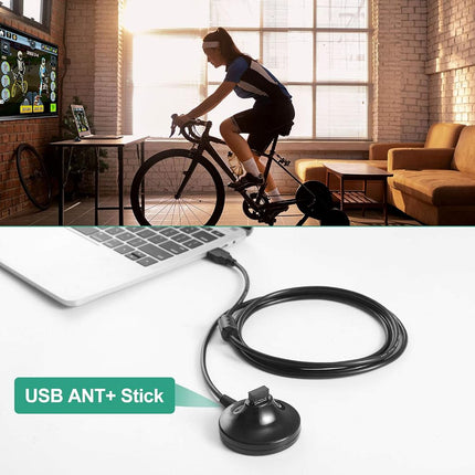 CooSpo ANT+ Dongle, USB ANT+ Zwift Dongle with 6ft. Extension Cable Compatible with Zwift TrainerRoad Wahoo Garmin Cycleops Trainer Rouvy TacX Sufferfest PerfPRO
