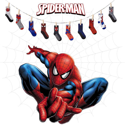 Calcetines de Spiderman para niños, paquete de 10 calcetines decorativos de Spiderman para niños pequeños, increíbles calcetines de Marvel Legends para niños