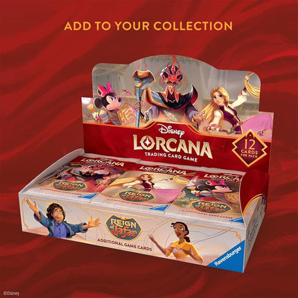 Ravensburger Disney Lorcana TCG: Reign of Jafar Booster Pack Display | 24 Packs with 12 Trading Cards Each | Ideal for Collectors & Disney Fans | Suitable for Ages 8+
