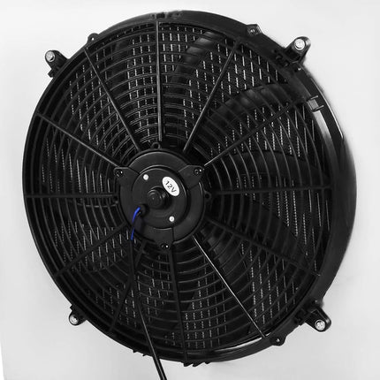 DNA Motoring RA+FS-JEEP87-3 3-Row Radiator with Fan Shroud,Metallic