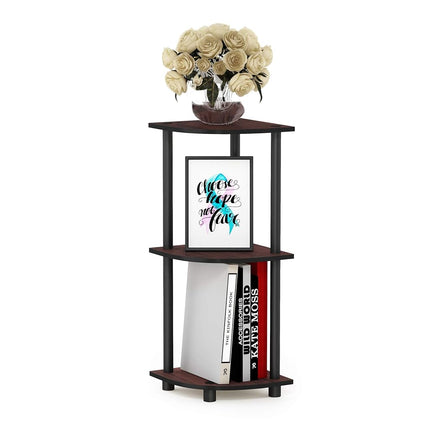 Furinno TURN-N-TUBE Corner Shelf, 3-Tier Corner Bo