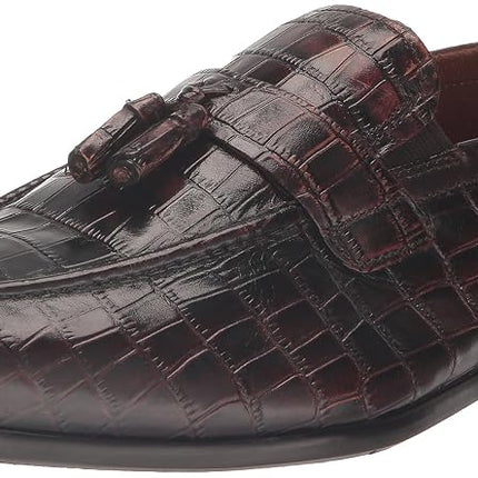 STACY ADAMS Men's Franz Tassel Slip-on Loafer, Cognac, 8