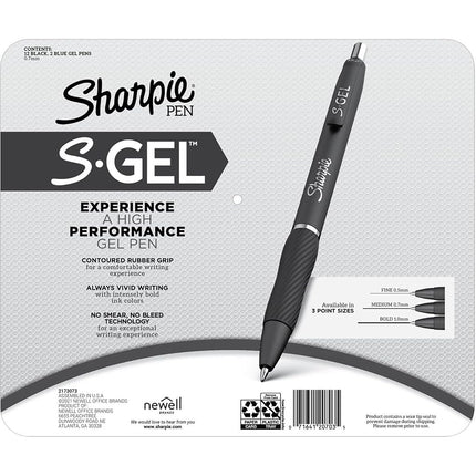 SHARPIE S-Gel, Gel Pens, Medium Point (0.7mm), Assorted Colors, 14 Count
