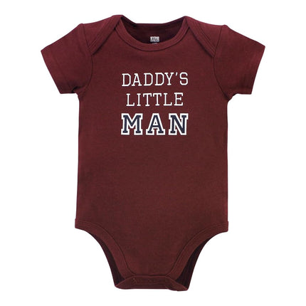 Hudson Baby Bodysuits de algodón unisex para bebé, paquete de 5 unidades para niño, papá, prematuro, paquete de 5 unidades para niño, papá, prematuro