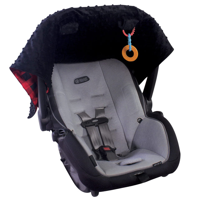 Hudson Baby Toldo reversible para asiento de coche y cochecito, diseño de búfalo, talla única