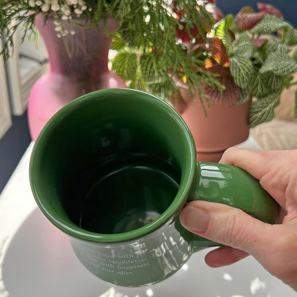 Abbey Gift Tis a Blessing to Be Irish Pottery Mug Green 16 oz