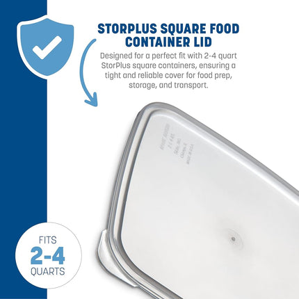 Carlisle ST157330 StorPlus BPA-Free Food Storage Lid Only, 2-4 Quart, Clear (Pack of 12)