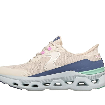 Skechers Women's Glide-Step Atlus Hands Free Slip-ins Sneaker, Ntmt=Natural/Multi, 5.5 UK