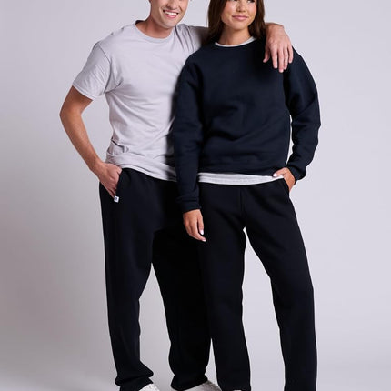 Russell Athletic Men's Dri-Power Open Bottom Sweatpants with Pockets, Black, X-Large