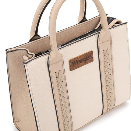 Wrangler Tote Bags for Women Top-handle Handbags and Purse for Women with Adjustable Strap, A-beige, Medium