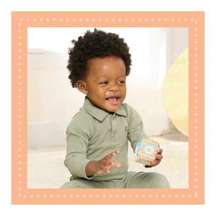 Disney Baby My First Year Mickey Mouse and Milestone Blocks, 11-inch Plush Toy, 4-pieces, Kids Toys for Ages 0+ by Just Play