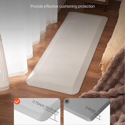 VEVOR Fall Mat for Elderly, 3/4-inch Thickened Fall Prevention Pad with Beveled Edge, Anti-Slip Bedside Safety Floor Mat for Seniors, Handicaps, Patients (24 x 70 inch)