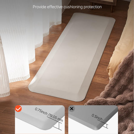 VEVOR Fall Mat for Elderly, 3/4-inch Thickened Fall Prevention Pad with Beveled Edge, Anti-Slip Bedside Safety Floor Mat for Seniors, Handicaps, Patients (24 x 70 inch)