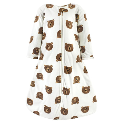 Hudson Baby Saco de Dormir Unisex de Manga Larga de Piel Sintética de Peluche, Manta Portátil, Oso Pardo, 18-24 Meses