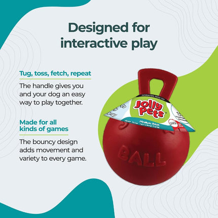 Jolly Pets Tug-n-Toss Dog Toy, 15 cm, Red