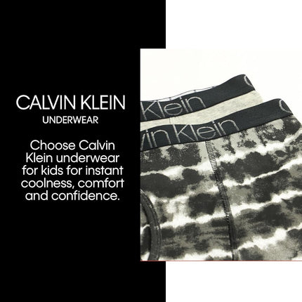 Calvin Klein Boys' Modern Cotton Assorted Boxer Briefs Underwear, Multipack, Heather Grey/Camo/Navy/Green/Olive, XL