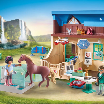 PLAYMOBIL 71352 Horses of Waterfall - Riding Therapy and Veterinary Practice, magical waterfall paradise for horse lovers, fun imaginative role-play, sustainable playsets suitable for children ages 5+