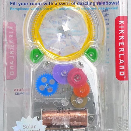 Kikkerland Arc-en-ciel sur pied, cristal Swarovski, à placer au soleil près d'une fenêtre, alimenté par panneau solaire, crée un effet arc-en-ciel maximal