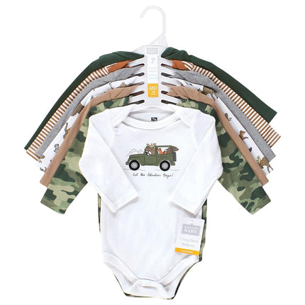 Hudson Baby grenouillères en coton à manches longues unisexe pour bébé, Animal Adventure, 18-24 mois