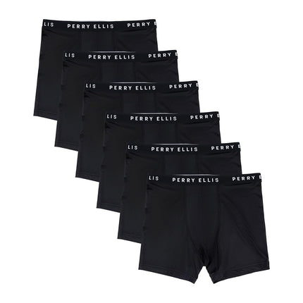 Perry Ellis Men's 6-pack Microfiber Boxer Briefs S