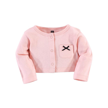 Hudson Baby Conjunto de Vestido y Cárdigan de Algodón para Bebé Niñas, Arco Iris Moderno, 6-9 Meses