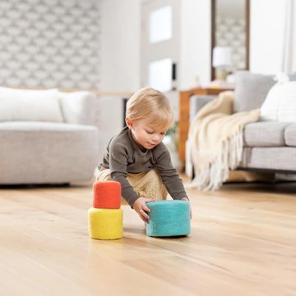 Lovevery Block Set - Sustainable Solid Wood Building Blocks with More Than 20 Activities, 70 Pieces and 18 Shapes (German Activity Guide)
