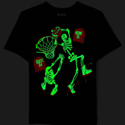 The Children's Place Boys' All Holidays Short Sleeve Graphic T-Shirts,multipacks, Peace/Skeleton Bball/Pumpkin 3-Pack, Small