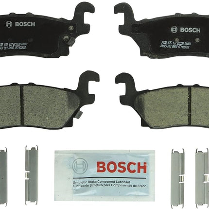 Bosch BC1120 QuietCast Premium Ceramic Disc Brake Pad Set For Hummer: 2006-2010 H3, 2009-2010 H3T; Rear