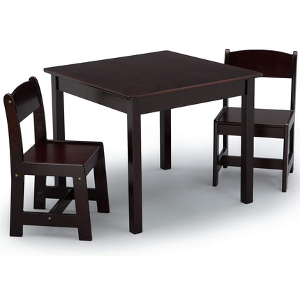 Delta Children MySize Table & 2 Chairs, Wood, Dark