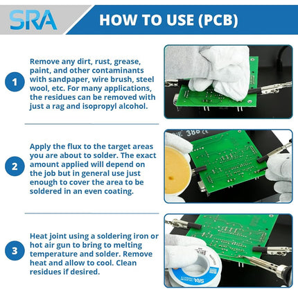 SRA Soldering Products Rosin Paste Flux #135 with a Soldering Iron Tip Tinner