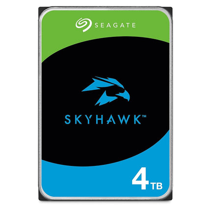 Seagate Skyhawk 4 To, disque dur interne vidéo, 3,5", SATA, 6 Gb/s, cache 64 Mo, pour système de caméra de sécurité DVR/NVR, avec gestion de l'état du disque, services de récupération de données, FFP (ST4000VXZ16)
