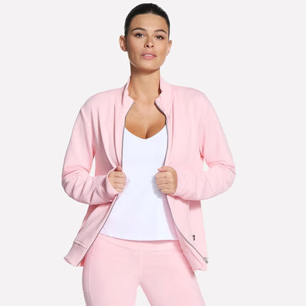 Skechers Women's The Go Walk Ottoman Jacket - Cozy Fit, Pink Sugar, S