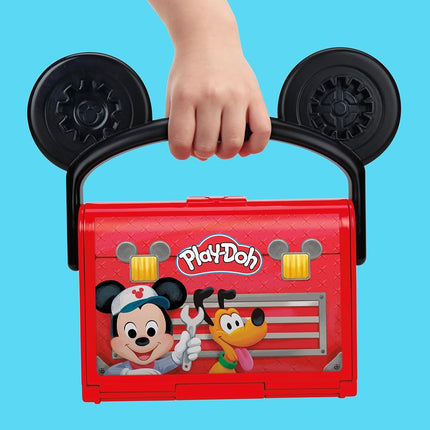 Play-Doh Disney Junior On-the-Go Garage Mickey Mouse Playset, Arts & Crafts Preschool Toys for Children Aged 2+