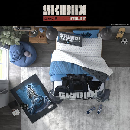 Franco Skibidi Toilet Gaming Bedding Super Soft Cozy Plush Throw, 46 in x 60 in, (Officially Licensed Product)