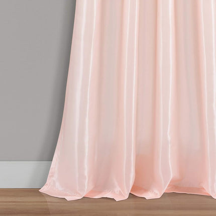 Lush Decor Circle Dream Window Curtains Panel Set for Living, Dining Room, Bedroom (Pair), 54" W x 84" L, Blush