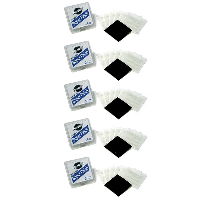 Park Tool GP-2 Pre-Glued Super Patch Puncture Repair Kits (Pack of 5)