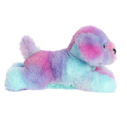 Aurora Adorable Mini Flopsie Puppy Stuffed Animal - Playful Ease - Timeless Companions - Rainbow 8 Inches