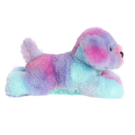 Aurora Adorable Mini Flopsie Puppy Stuffed Animal - Playful Ease - Timeless Companions - Rainbow 8 Inches