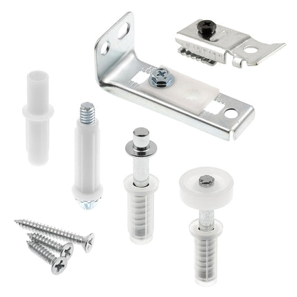 Kit de reparación de pivote y escuadra para puerta plegable PLPCI, se ajusta a orificios de 3/8" de diámetro