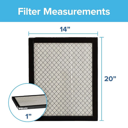 Filtrete 14x20x1 Air Filter, MPR 2800, MERV 14, Healthy Living Ultrafine Particle Reduction 3-Month Pleated 1-Inch Air Filters, 2 Filters