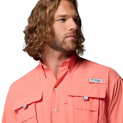 Columbia Men's PFG Bahama II Long Sleeve Shirt, Melonade, XS