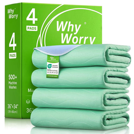WhyWorry Washable Bed Pads for Adult Incontinence,