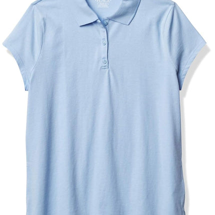 The Children's Place Girls' Short Sleeve Soft Jersey Knit Polo, Daybreak Single, XX-Large