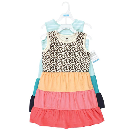 Robes en coton Hudson Baby pour bébés filles, léopard corail menthe, 12-18 mois