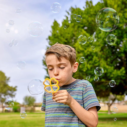 JOYIN Bubble Wands Set, Giant Bubble Wands Toy Set Large Bubble Wands with Tray Bulk for Kids Summer Outdoor Activity Party Favors, Suitable for All Age People