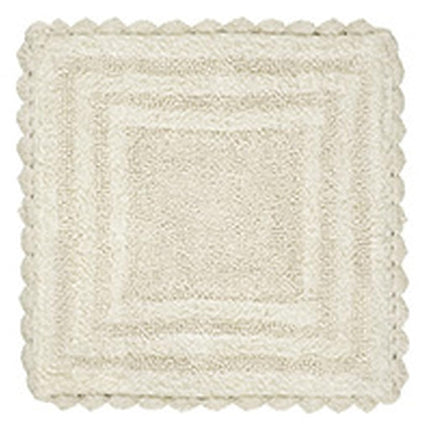 Better Trends Luxurious Lilly Crochet Oval 17x24 Rugs 100% Cotton Bathroom Rug Soft Water Absorbent Washable Reversible Mats for Bathroom Floor Decor Bedroom Kitchen Ivory
