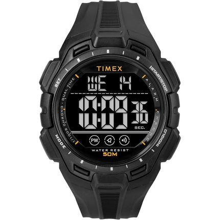 Timex Men's Sport 43 mm Watch - Black Resin Band D