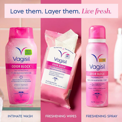 Vagisil Intimate Wash, Odor Block, 12 Ounce