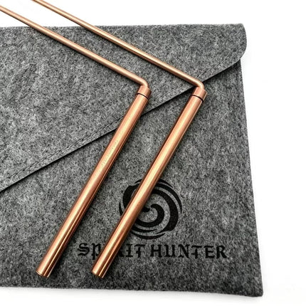 Spirit Hunter 99.9% Copper Dowsing Rod- 2PCS Divining Rods with Bag - Detect Gold, Water, Paranormal Equipment, Ghost Hunting etc.