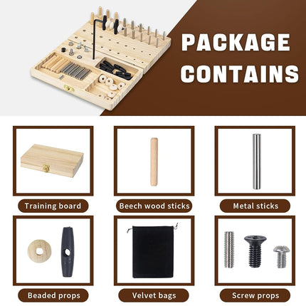 Foldable Wooden Pegboard for Finger Dexterity,43-Holes Peg Board for Occupational Therapy,Multi-Functional for Rock Climbing,Athletes,Musicians and Therapy